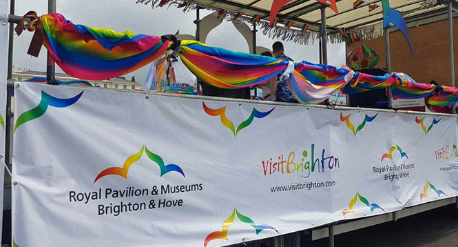 Brighton Museums & VisitBrighton Pride Float 2019